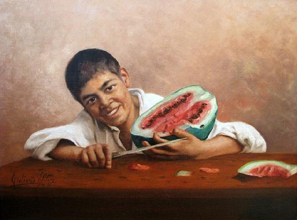 Estevao Silva Boy with a watermelon